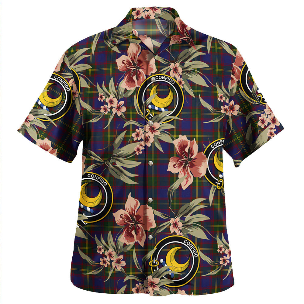 Clan Durie Tartan Crest Badge Aloha Hawaiian Shirt Tropical Old Style RO39 Durie Tartan Tartan Today   
