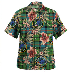 Clan Forsyth Ancient Tartan Crest Badge Aloha Hawaiian Shirt Tropical Old Style PF38 Forsyth Ancient Tartan Tartan Today   