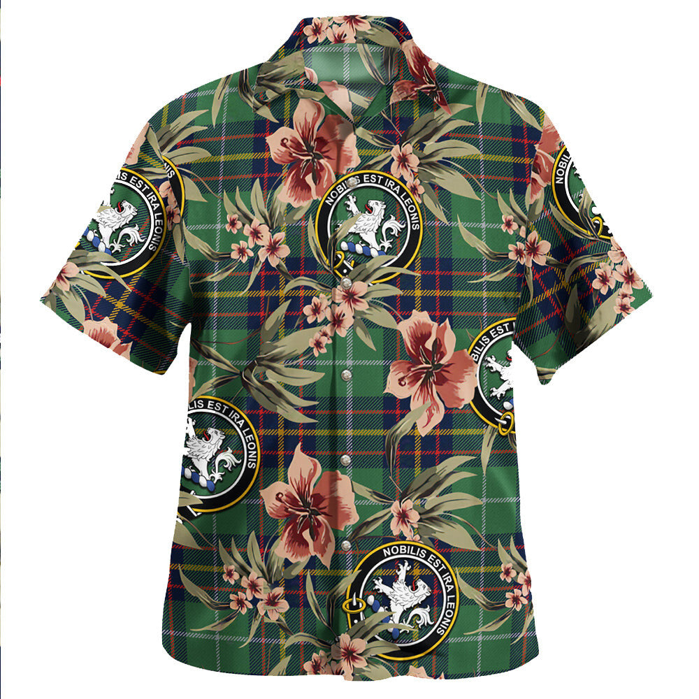 Clan Inglis Modern Tartan Crest Badge Aloha Hawaiian Shirt Tropical Old Style FW68 Inglis Modern Tartan Tartan Today   