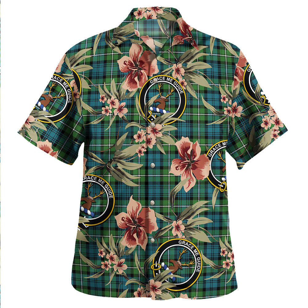 Forbes Ancient Tartan Clan Crest Badge Aloha Hawaiian Shirt Tropical Old Style WR43 Forbes Ancient Tartan Tartan Today   