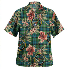 Forbes Ancient Tartan Clan Crest Badge Aloha Hawaiian Shirt Tropical Old Style WR43 Forbes Ancient Tartan Tartan Today   