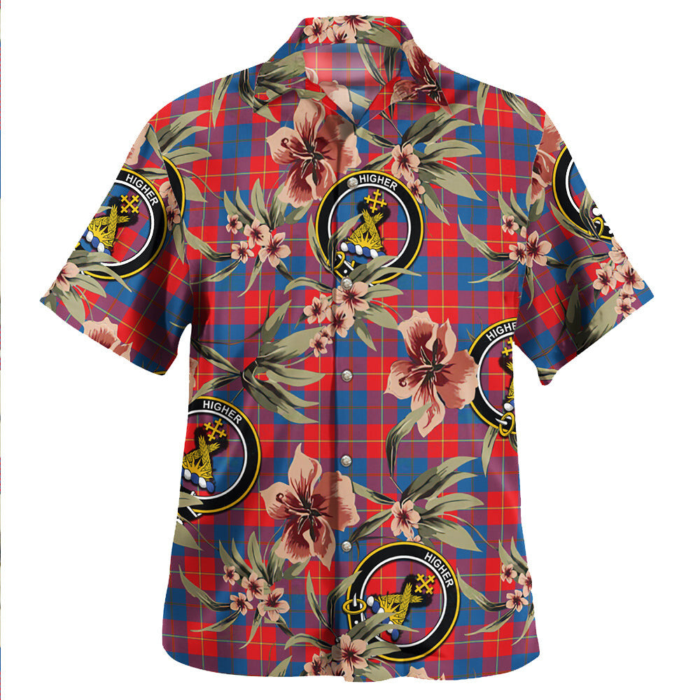Clan Galloway Red Tartan Crest Badge Aloha Hawaiian Shirt Tropical Old Style BZ95 Galloway Red Tartan Tartan Today   