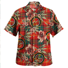 Clan Kirk Modern Tartan Crest Badge Aloha Hawaiian Shirt Tropical Old Style FV58 Kirk Modern Tartan Tartan Today   