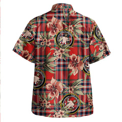 Clan MacFarlane Red Modern Tartan Crest Badge Aloha Hawaiian Shirt Tropical Old Style OA57 MacFarlane Red Modern Tartan Tartan Today   