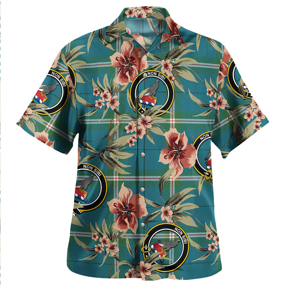 Cleland Ancient Tartan Clan Crest Badge Aloha Hawaiian Shirt Tropical Old Style YP22 Cleland Ancient Tartan Tartan Today   
