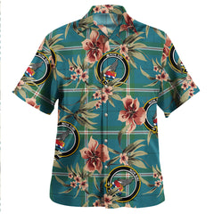 Cleland Ancient Tartan Clan Crest Badge Aloha Hawaiian Shirt Tropical Old Style YP22 Cleland Ancient Tartan Tartan Today   