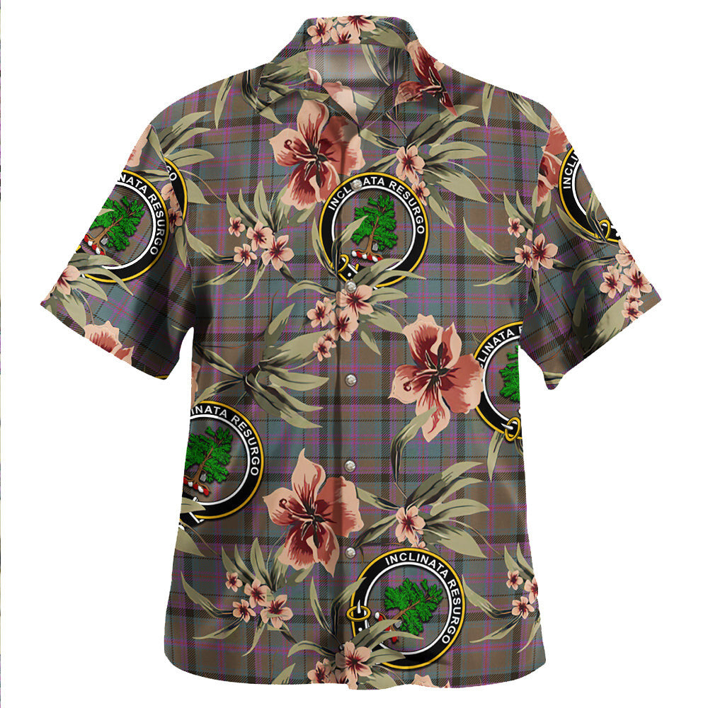 Clan Cooper Weathered Tartan Crest Badge Aloha Hawaiian Shirt Tropical Old Style NO46 Cooper Weathered Tartan Tartan Today   