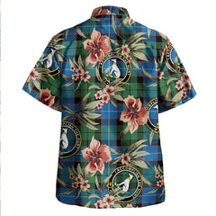 Clan Hunter (Michael) Ancient Tartan Crest Badge Aloha Hawaiian Shirt Tropical Old Style QS80 Hunter (Michael) Ancient Tartan Tartan Today   