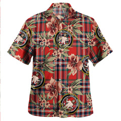 Clan MacFarlane Red Modern Tartan Crest Badge Aloha Hawaiian Shirt Tropical Old Style OA57 MacFarlane Red Modern Tartan Tartan Today   