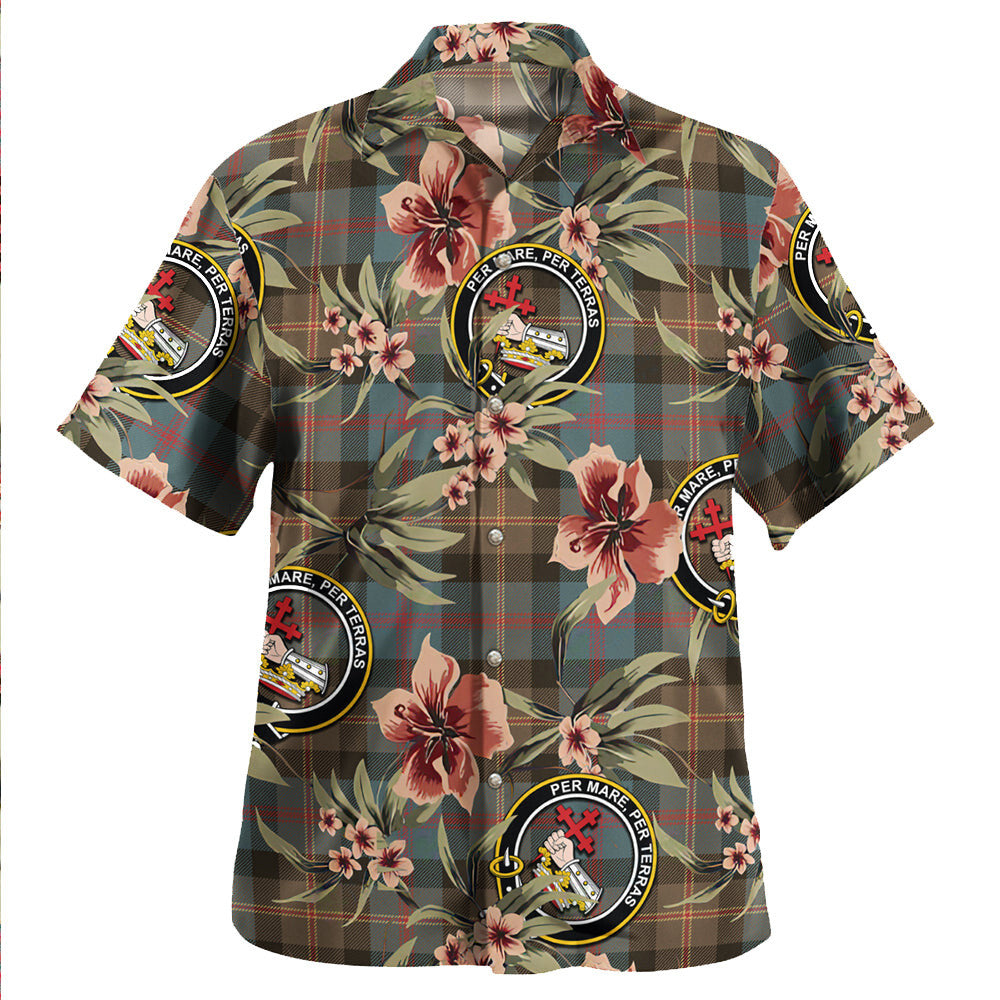 Clan MacDonald of Borrodale (Donald Borrodale Historic) Weathered Tartan Crest Badge Aloha Hawaiian Shirt Tropical Old Style FC48 MacDonald of Borrodale (Donald Borrodale Historic) Weathered Tartan Tartan Today   