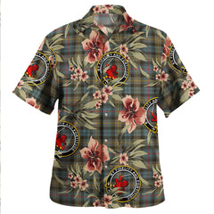 Farquharson Weathered Tartan Clan Crest Badge Aloha Hawaiian Shirt Tropical Old Style TN62 Farquharson Weathered Tartan Tartan Today   