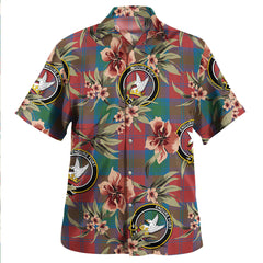 Clan Lindsay Ancient Tartan Crest Badge Aloha Hawaiian Shirt Tropical Old Style QR56 Lindsay Ancient Tartan Tartan Today   