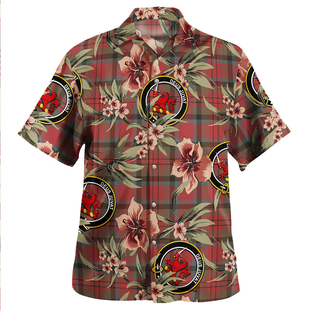 Clan MacDuff Weathered Tartan Crest Badge Aloha Hawaiian Shirt Tropical Old Style AE90 MacDuff Weathered Tartan Tartan Today   