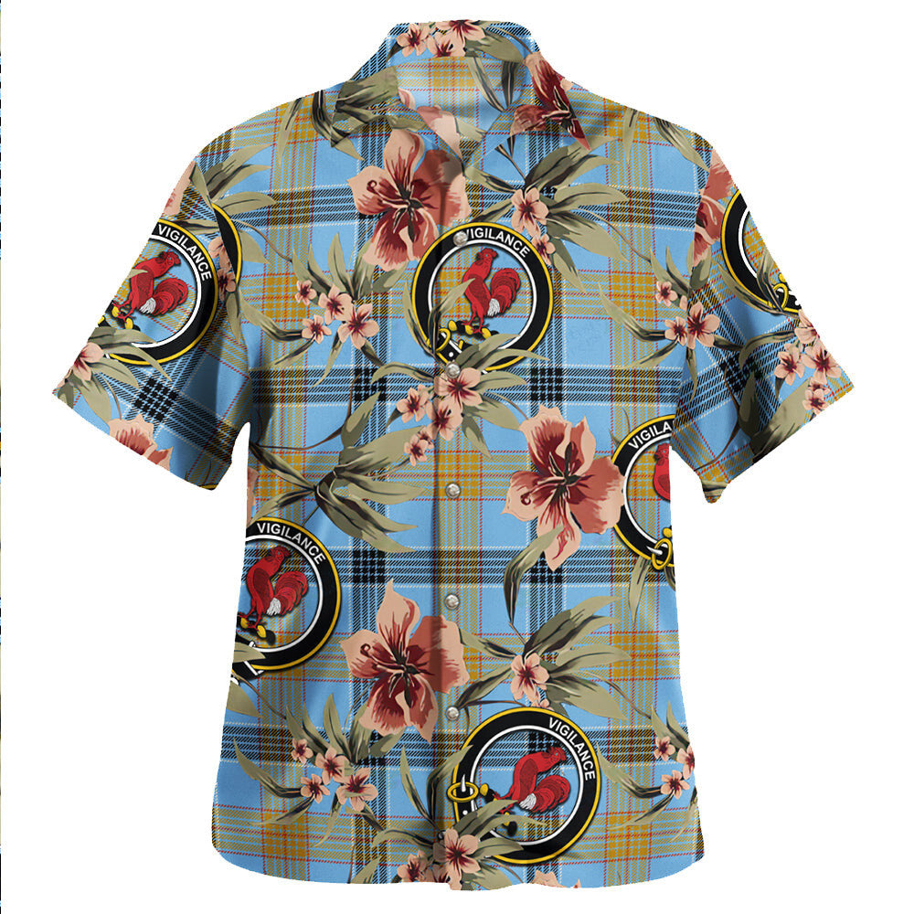 Clan Laing (Lang) Ancient Tartan Crest Badge Aloha Hawaiian Shirt Tropical Old Style PU29 Laing (Lang) Ancient Tartan Tartan Today   
