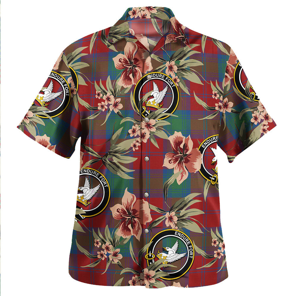 Clan Lindsay Modern Tartan Crest Badge Aloha Hawaiian Shirt Tropical Old Style IC13 Lindsay Modern Tartan Tartan Today   