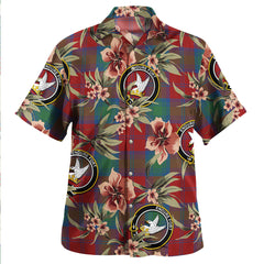Clan Lindsay Modern Tartan Crest Badge Aloha Hawaiian Shirt Tropical Old Style IC13 Lindsay Modern Tartan Tartan Today   