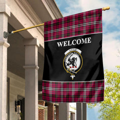 Clan Little Tartan Crest Black Garden Flag CC49 Clan Little Tartan Today   