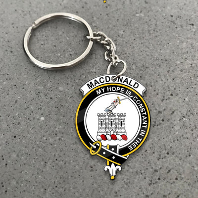 Clan MacDonald (Ranald) Tartan Crest Keychain