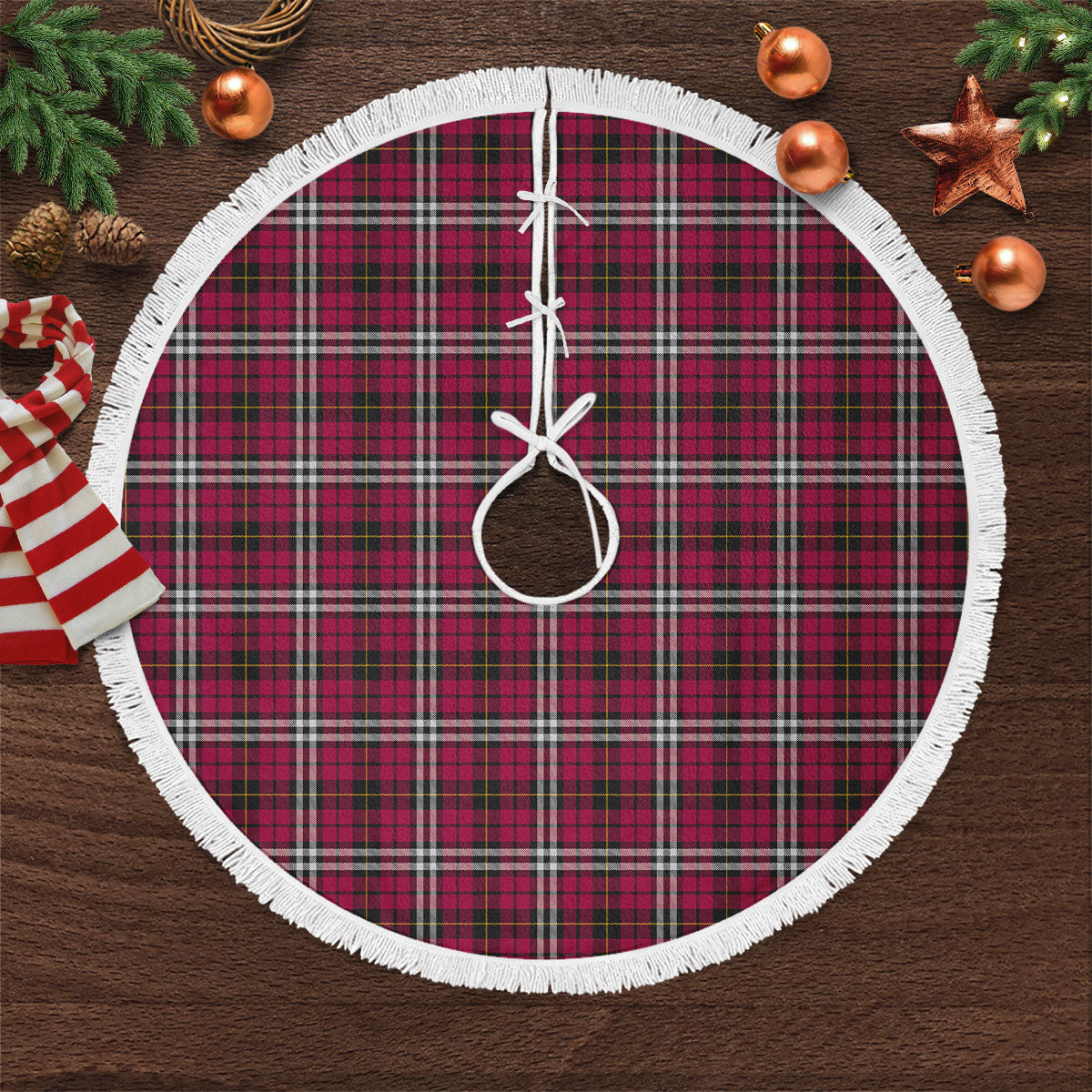 Clan Little Tartan Christmas Tree Skirt MD39 Little Tartan Tartan Christmas   