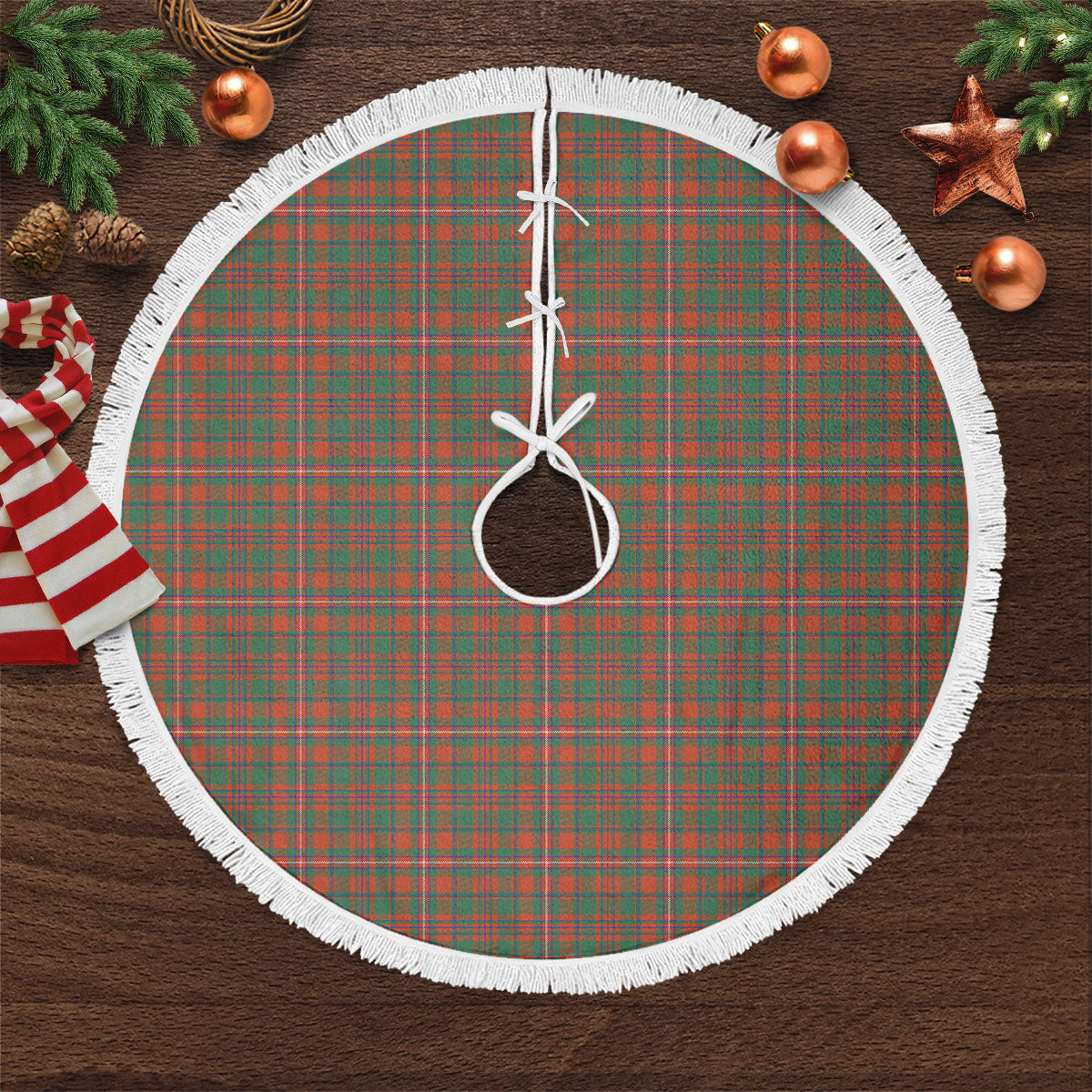 Clan MacKinnon Ancient Tartan Christmas Tree Skirt VL22 MacKinnon Ancient Tartan Tartan Christmas   