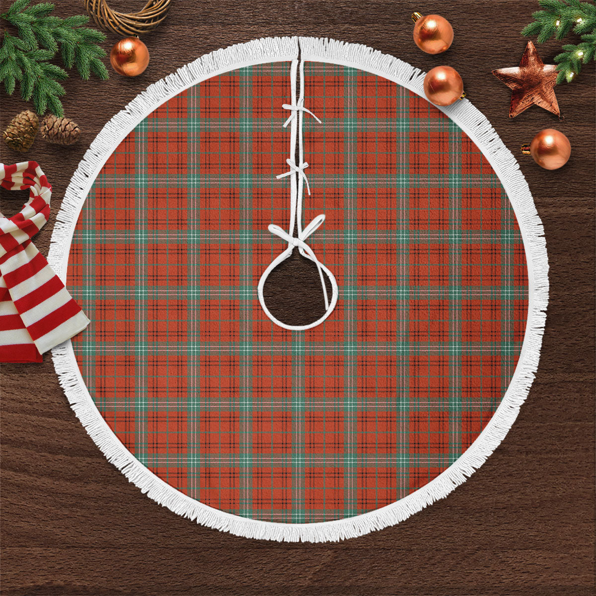 Clan Morrison Red Ancient Tartan Christmas Tree Skirt PZ48 Morrison Red Ancient Tartan Tartan Christmas   