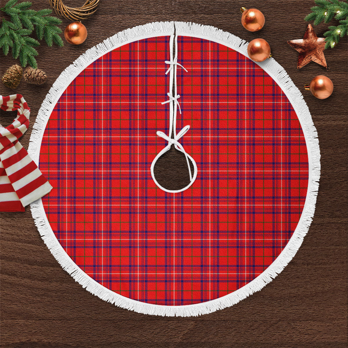 Clan Rose Modern Tartan Christmas Tree Skirt UT82 Rose Modern Tartan Tartan Christmas   