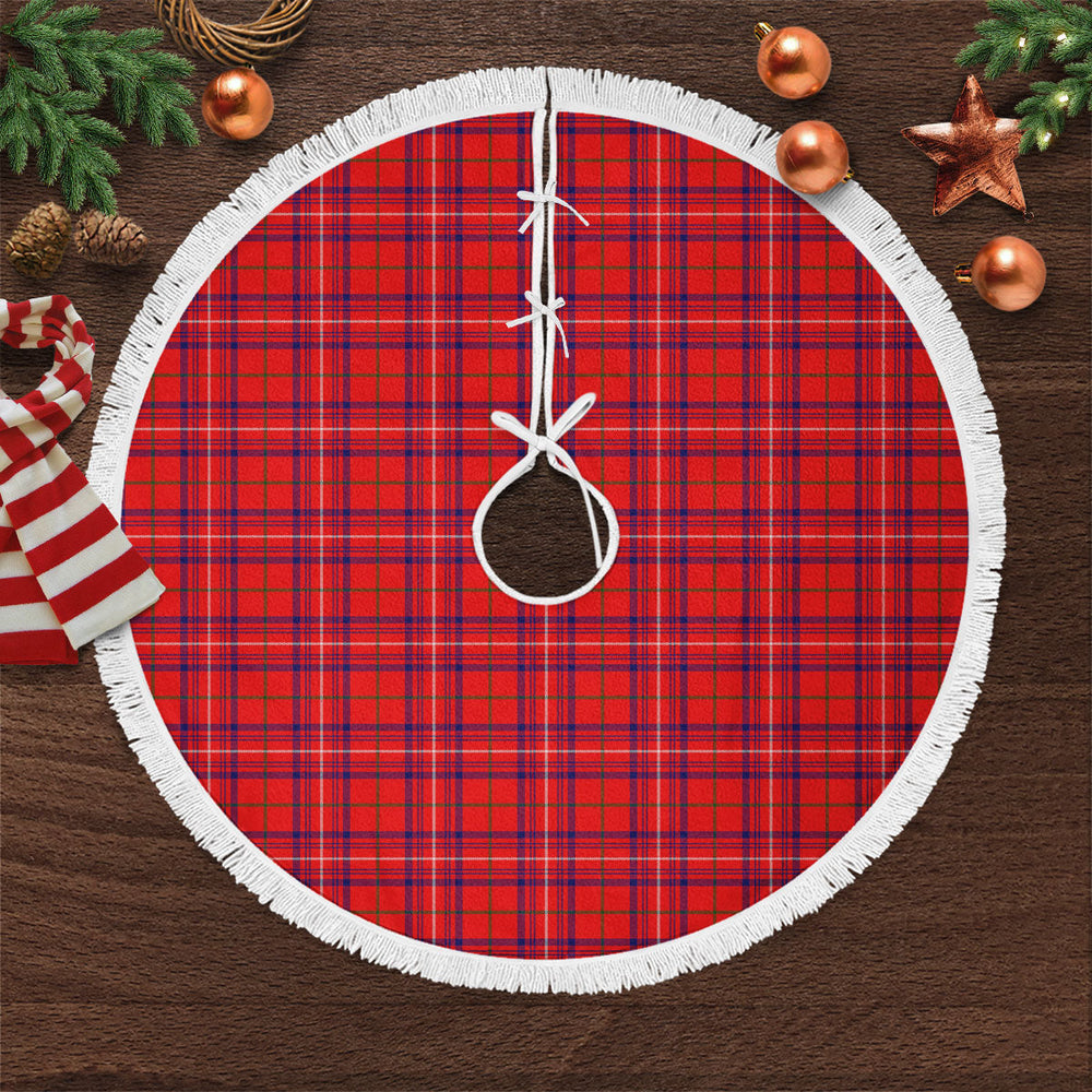 Clan Rose Modern Tartan Christmas Tree Skirt UT82 Rose Modern Tartan Tartan Christmas   