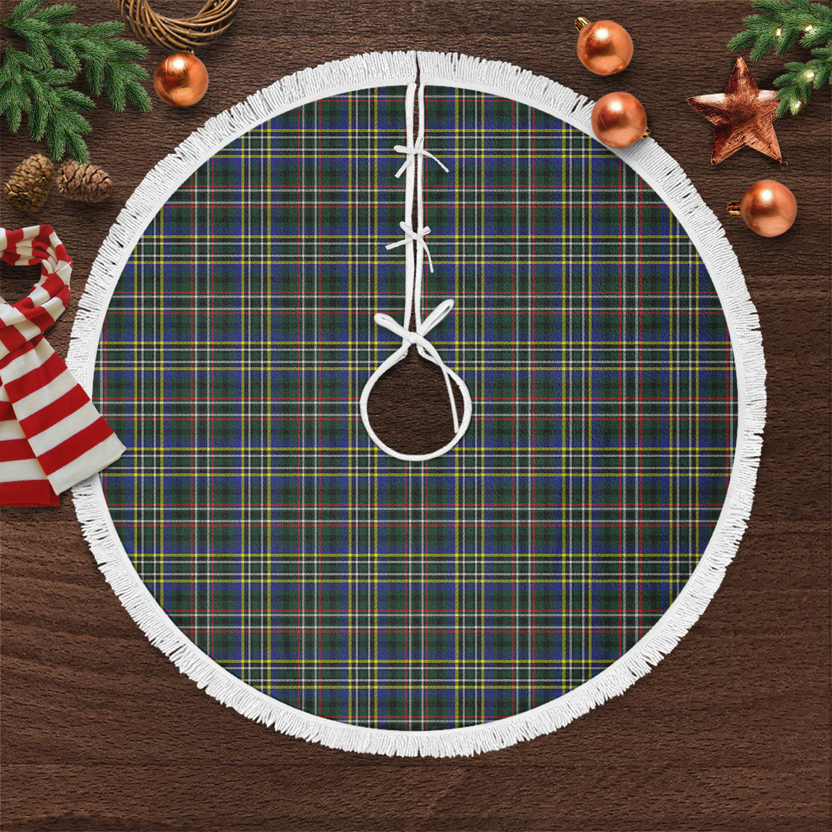 Clan Scott Green Modern Tartan Christmas Tree Skirt JN44 Scott Green Modern Tartan Tartan Christmas   