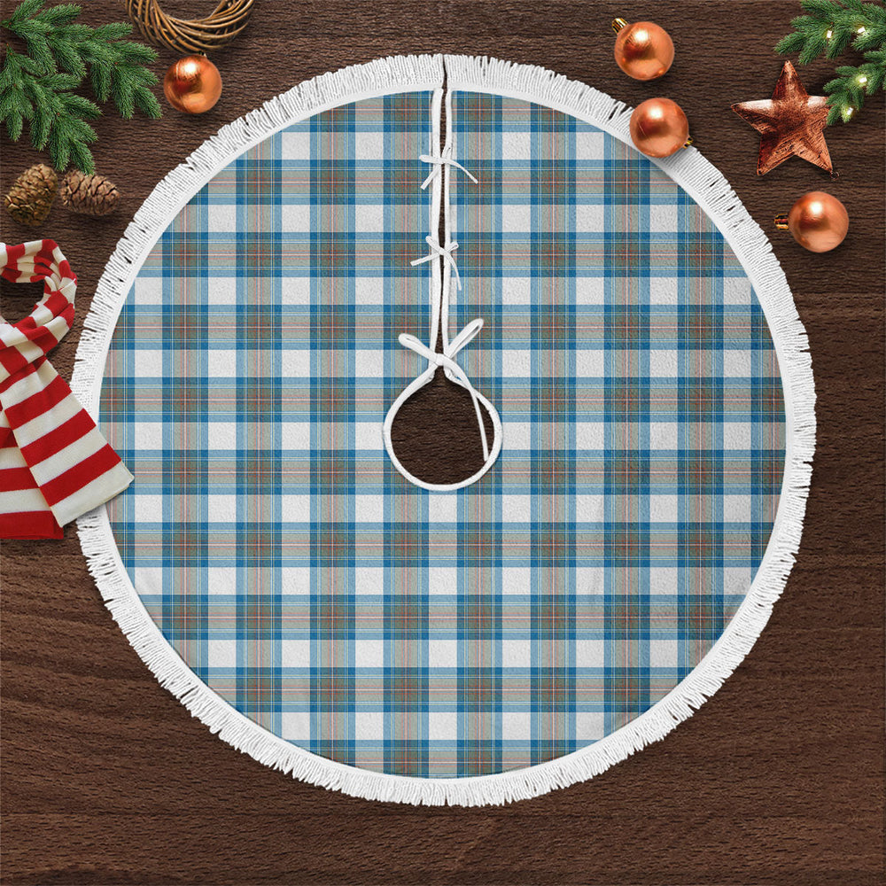 Clan Stewart Muted Blue Tartan Christmas Tree Skirt BI18 Stewart Muted Blue Tartan Tartan Christmas   