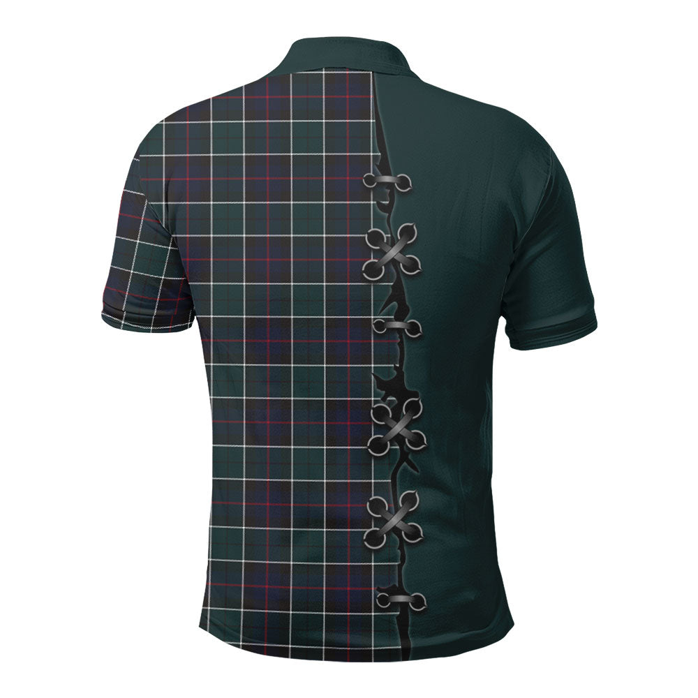 Clan Leslie Hunting Modern Tartan Polo Shirt - Lion Rampant And Celtic Thistle Style WD64 Leslie Hunting Modern Tartan Tartan Polo   