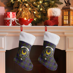 Clan Durie Tartan Crest Christmas Stocking WY13 Durie Tartan Tartan Stocking   