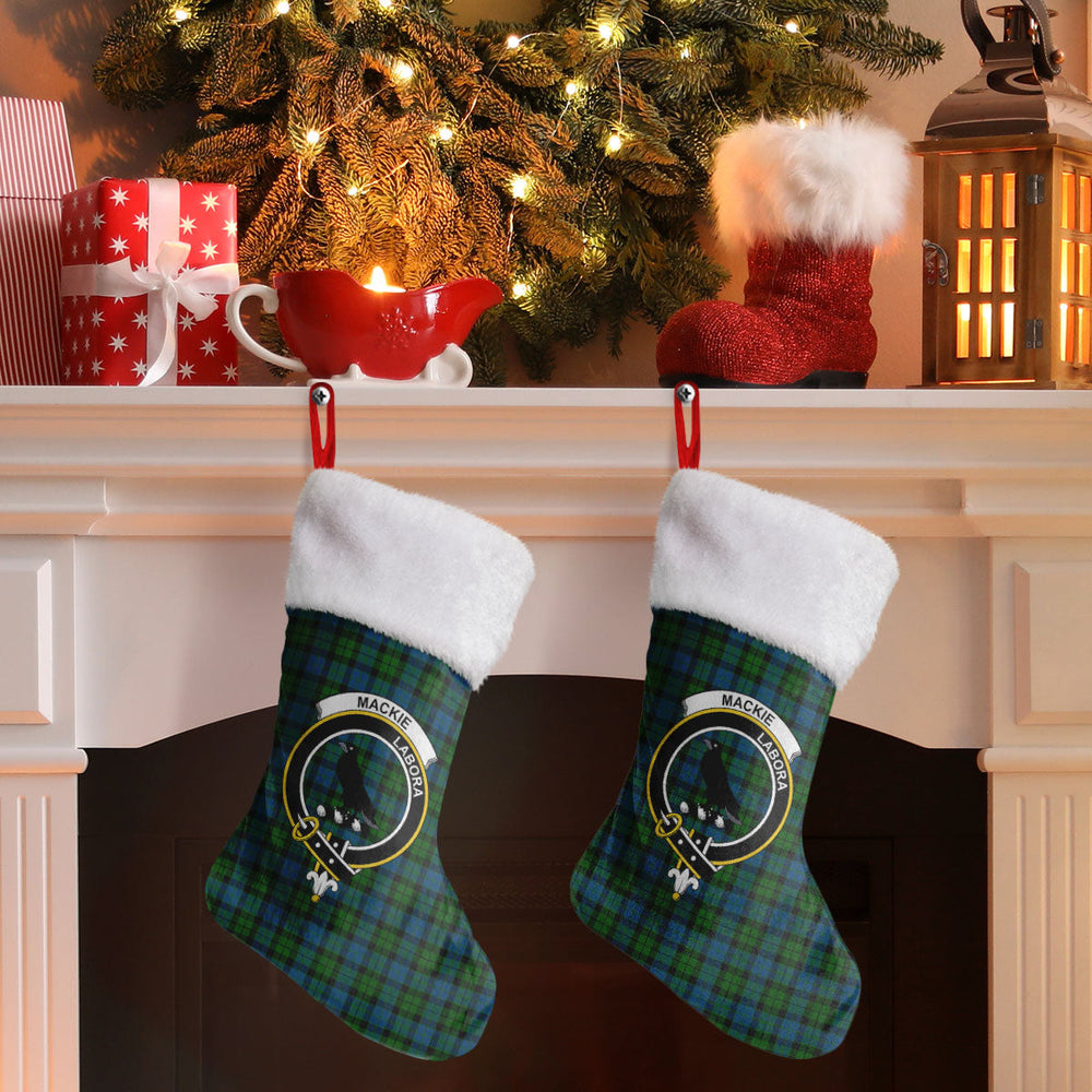 Clan MacKie Tartan Crest Christmas Stocking LO55 MacKie Tartan Tartan Stocking   