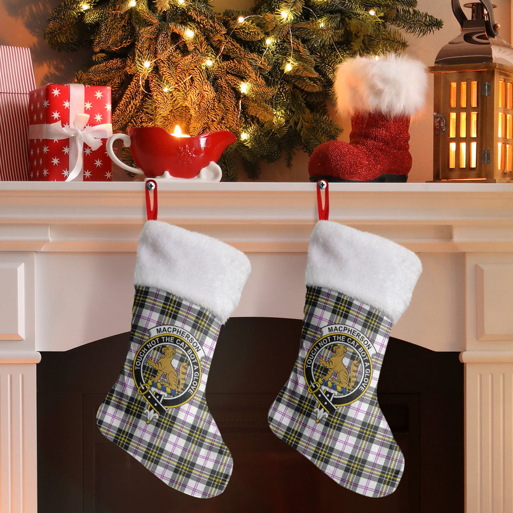 Clan MacPherson Dress Modern Tartan Crest Christmas Stocking HF33 MacPherson Dress Modern Tartan Tartan Stocking   