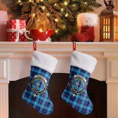 Clan McKerrell Tartan Crest Christmas Stocking FA45 McKerrell Tartan Tartan Stocking   