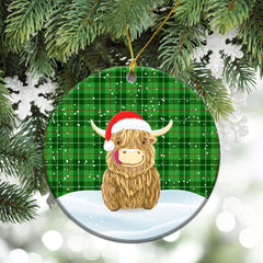 Clan Galloway District Tartan Christmas Ceramic Ornament Highland Cows Style LA52 Galloway District Tartan Tartan Ornament   