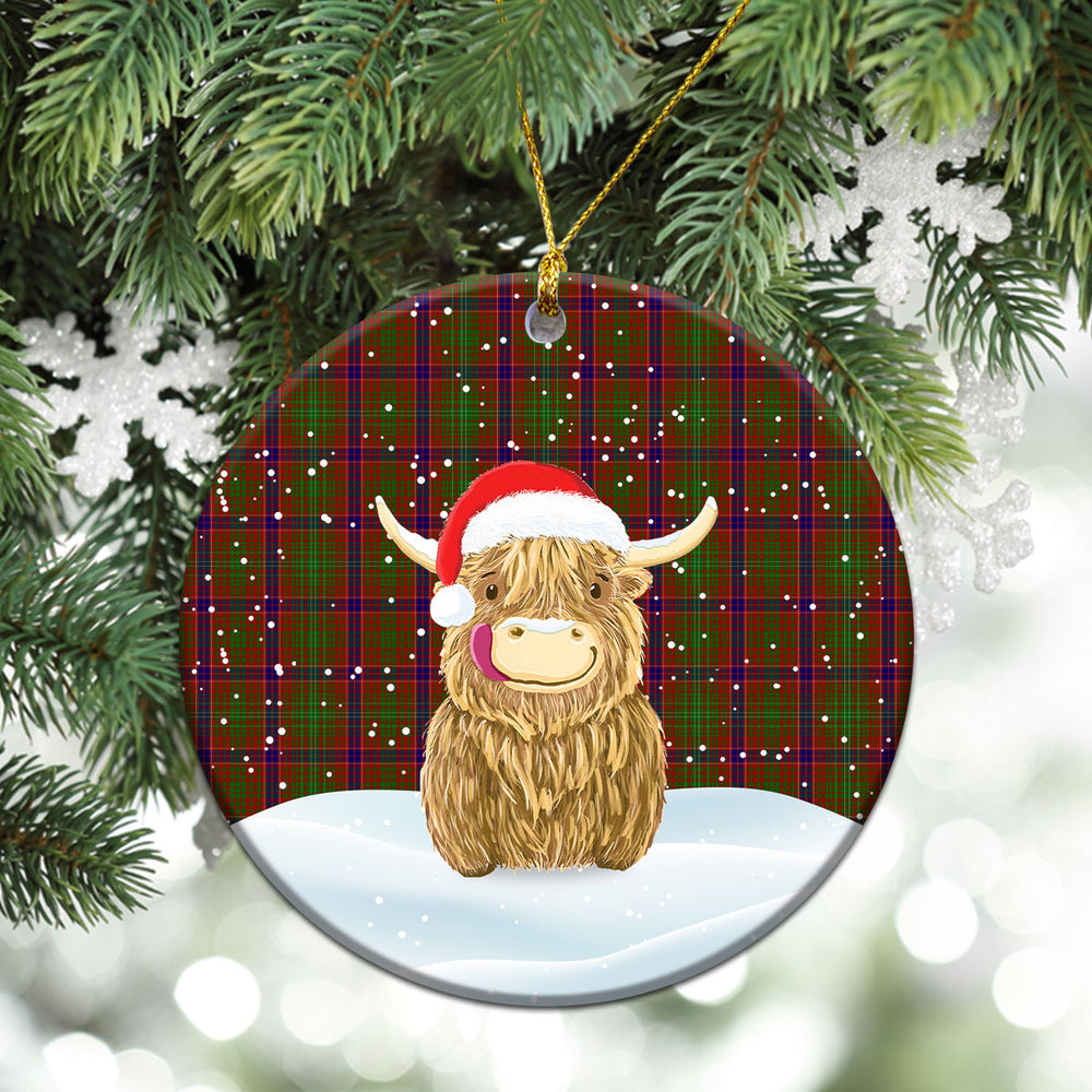 Clan Lumsden Tartan Christmas Ceramic Ornament Highland Cows Style KS48 Lumsden Tartan Tartan Ornament   