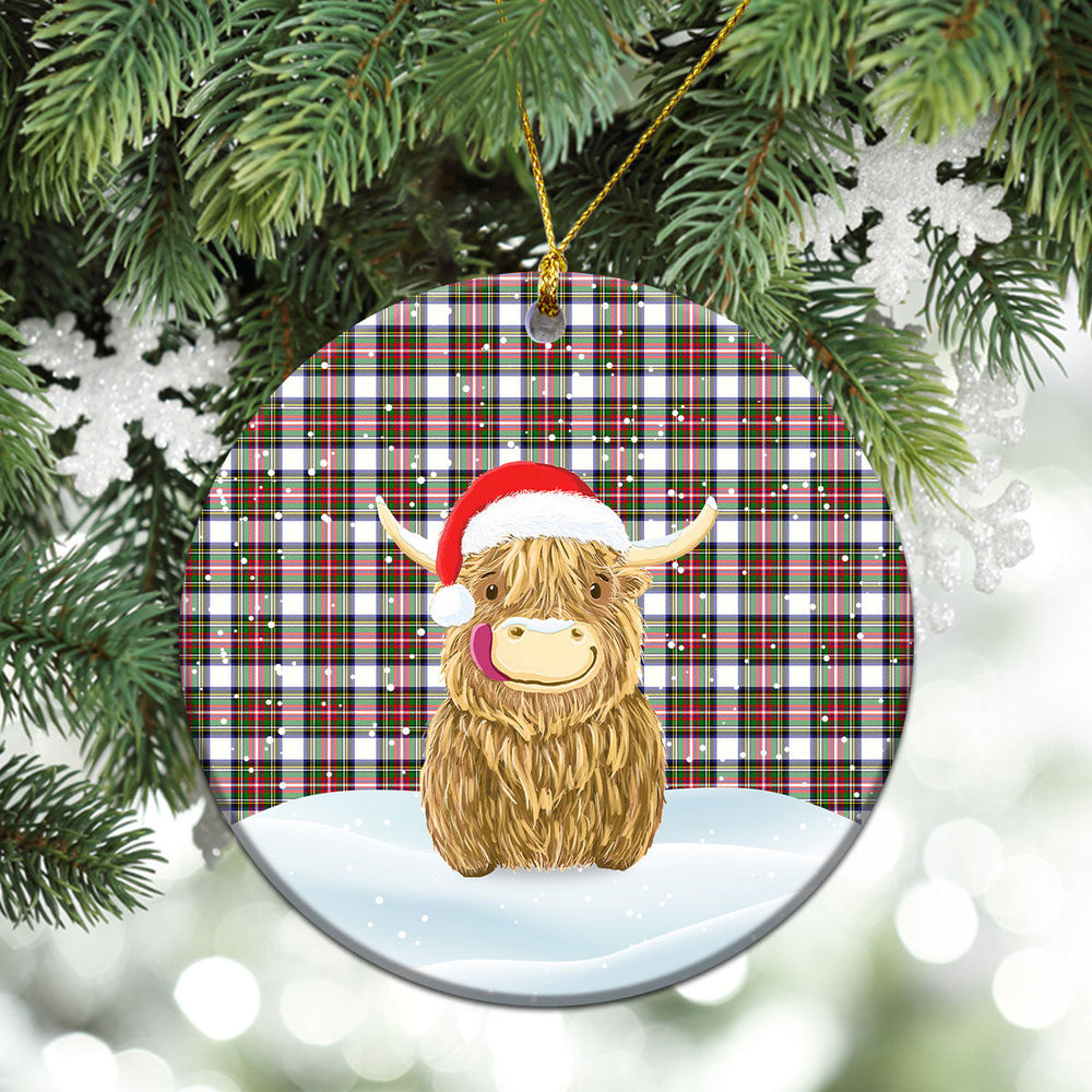 Clan Stewart Dress Modern Tartan Christmas Ceramic Ornament Highland Cows Style OX90 Stewart Dress Modern Tartan Tartan Ornament   