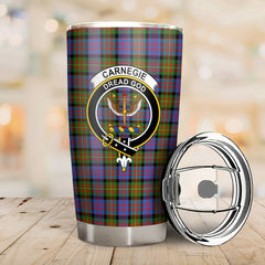 Clan Carnegie Ancient Tartan Crest Tumbler JM40 Clan Carnegie Tartan Today   