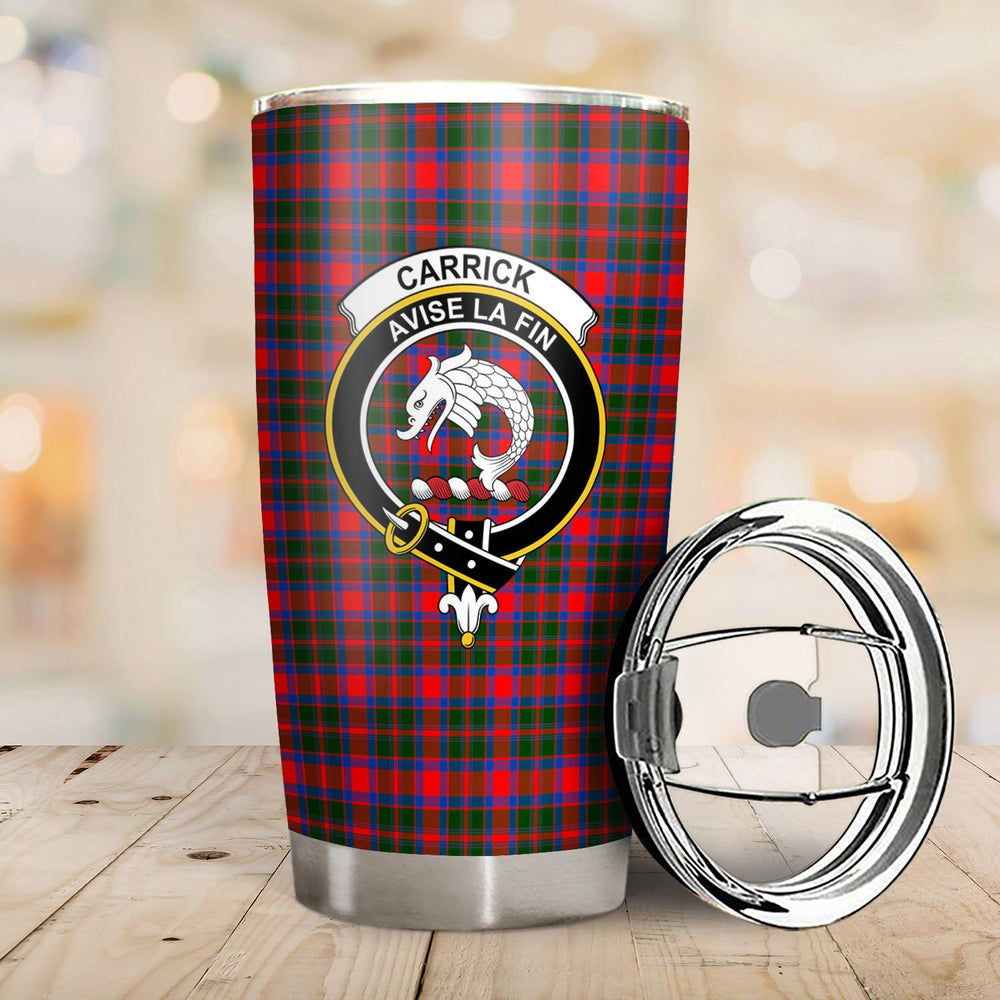 Clan Carrick District Tartan Crest Tumbler SZ41 Clan Hall Tartan Today   