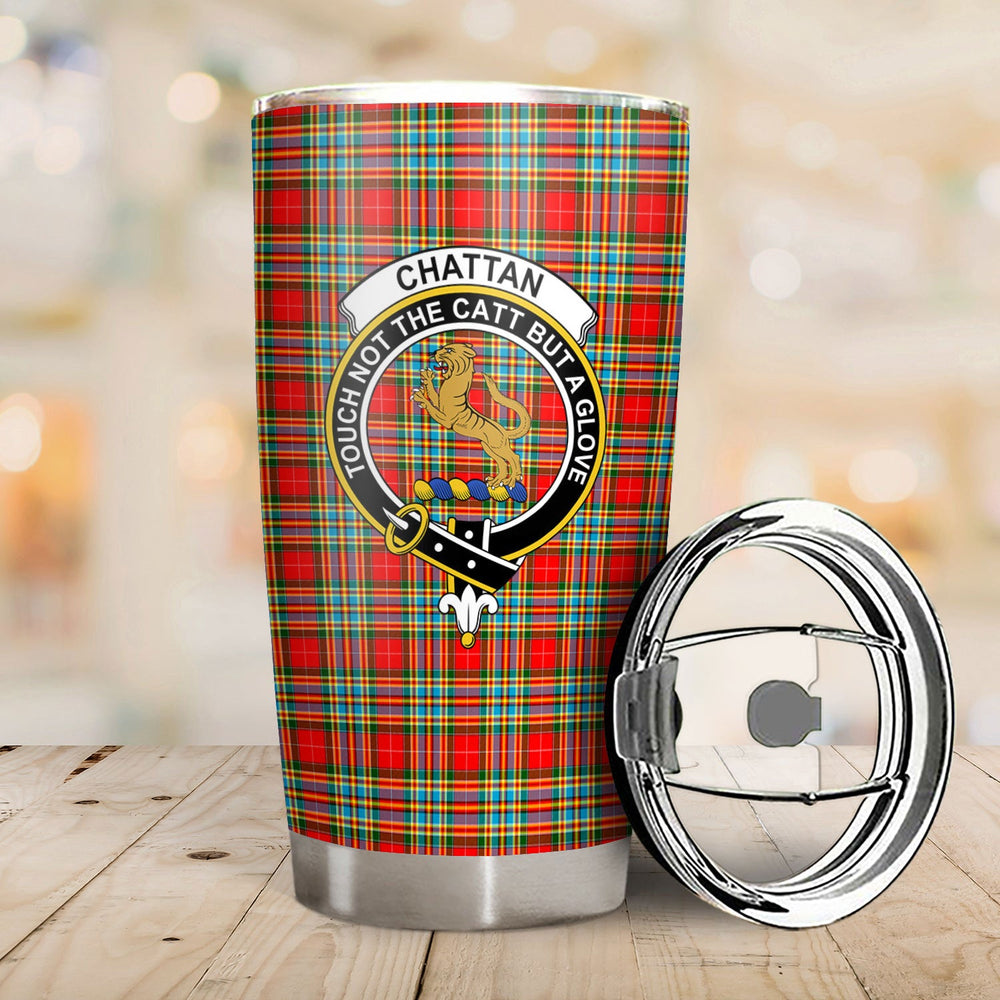 Clan Chattan Tartan Crest Tumbler VC18 Clan Chattan Tartan Today   