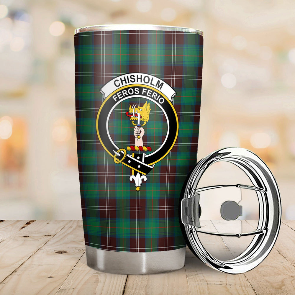 Clan Chisholm Hunting Ancient Tartan Crest Tumbler NY91 Clan Chisholm Tartan Today   