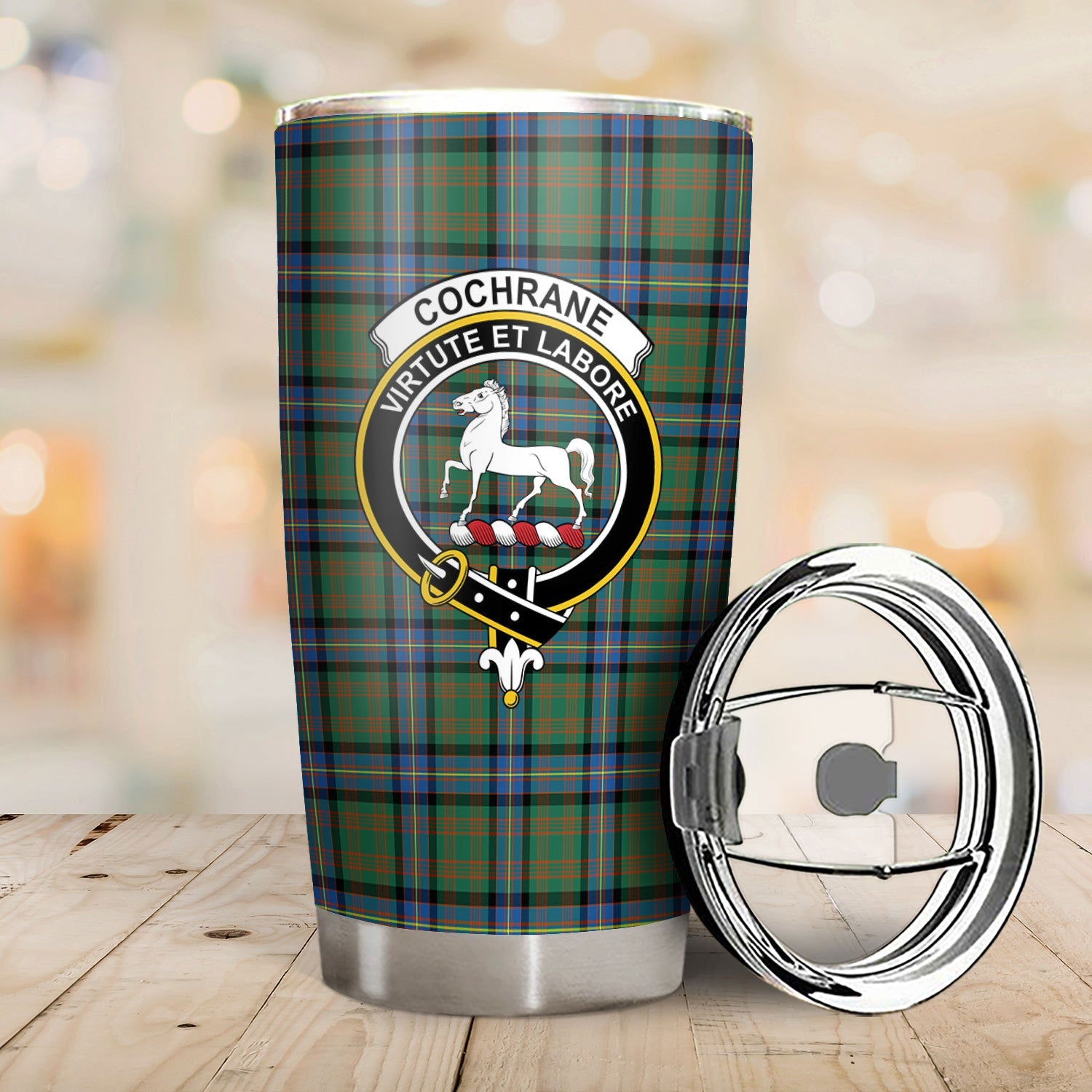 Clan Cochrane Ancient Tartan Crest Tumbler IP23 Clan Cochrane Tartan Today   