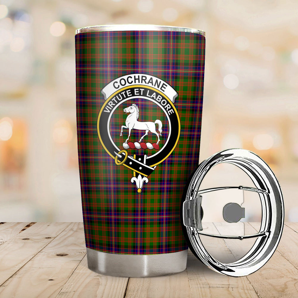 Clan Cochrane Modern Tartan Crest Tumbler FS26 Clan Cochrane Tartan Today   