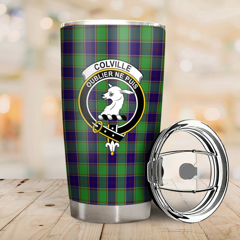 Clan Colville Tartan Crest Tumbler VL44 Clan Colville Tartan Today   