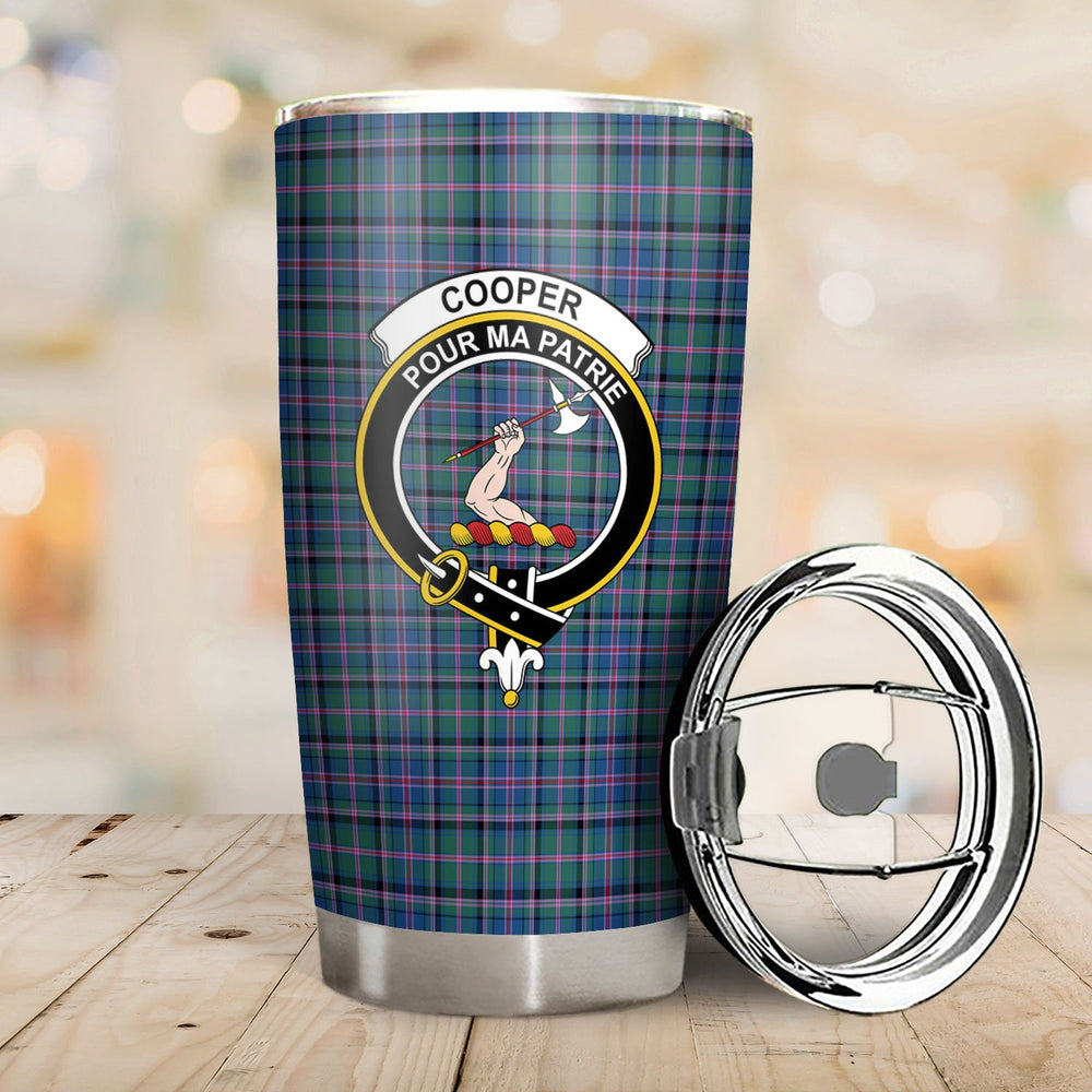 Clan Cooper Ancient Tartan Crest Tumbler ZK21 Clan Cooper Tartan Today   