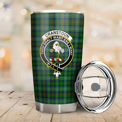 Clan Cranstoun Tartan Crest Tumbler AY24 Clan Cranstoun Tartan Today   