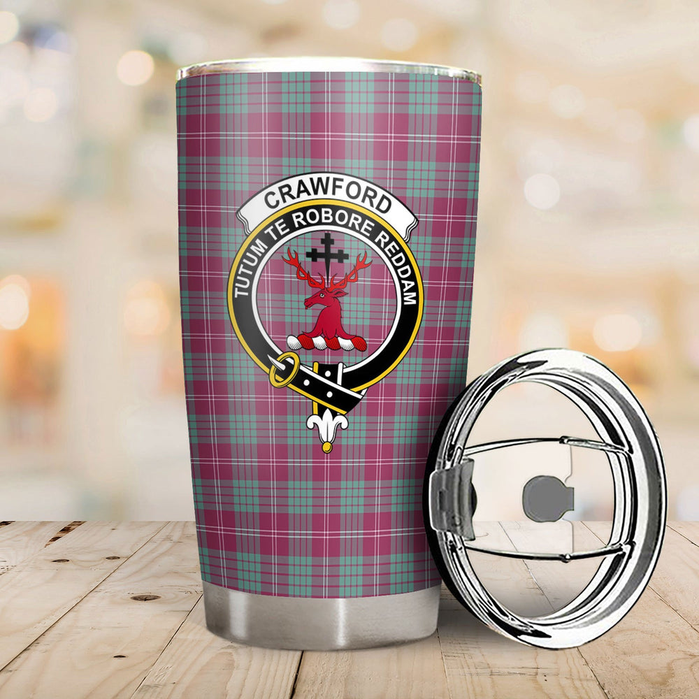 Clan Clan Crawford Ancient Tartan Crest Tumbler SE87 Clan Crawford Tartan Today   