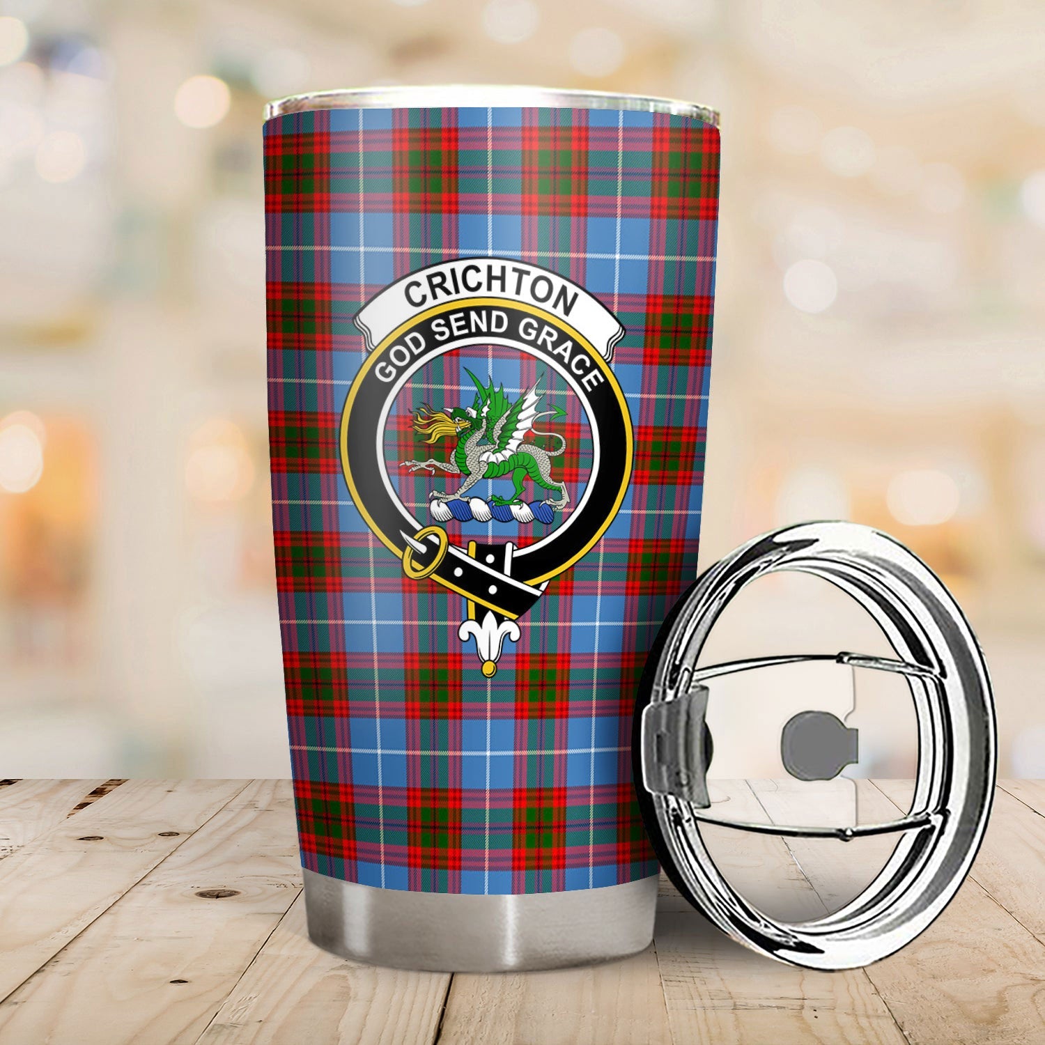 Clan Crichton Tartan Crest Tumbler JD84 Clan Crichton Tartan Today   