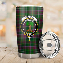 Clan Crosbie Tartan Crest Tumbler TG72 Clan Crosbie Tartan Today   