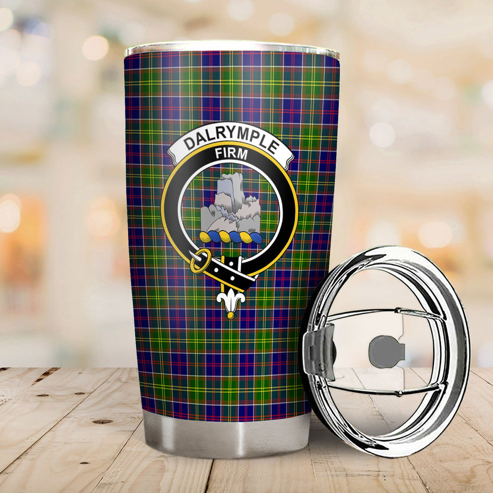 Clan Dalrymple Tartan Crest Tumbler RJ28 Clan Dalrymple Tartan Today   